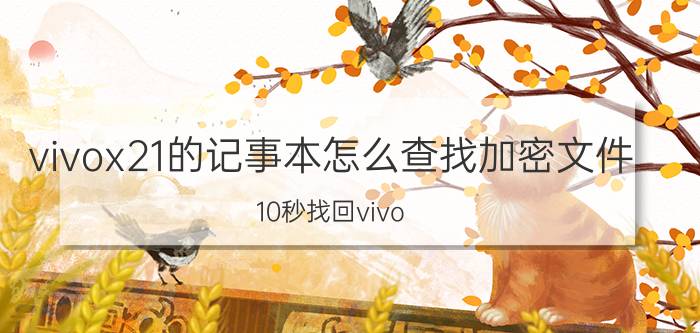 vivox21的记事本怎么查找加密文件 10秒找回vivo x21a锁屏密码？